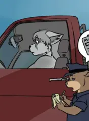 Pulled Over comic porn cover